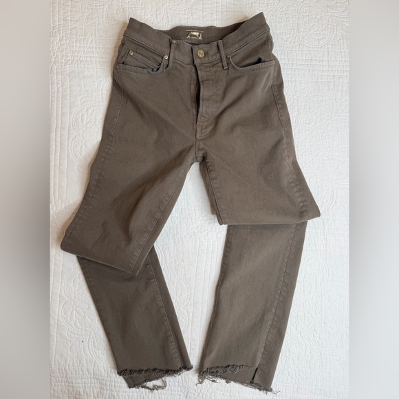 MOTHER Denim - MOTHER Rascal Ankle Step Fray Jeans Capers High Waisted 5 Button Women's 26